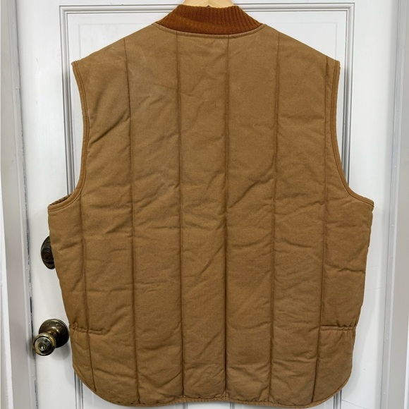 True Vintage Walls Men's Tan Quilted Work Vest - Picture 5 of 7